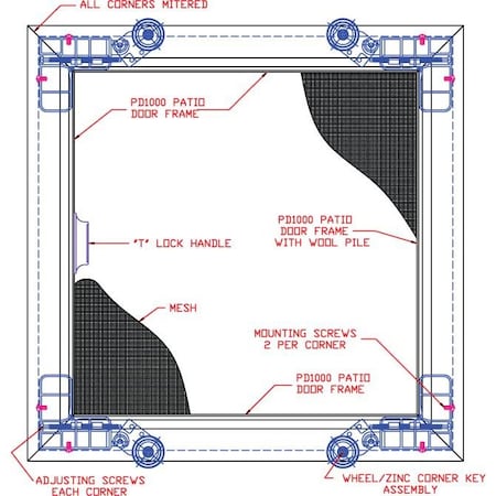 Extruded Knock Down Patio Door